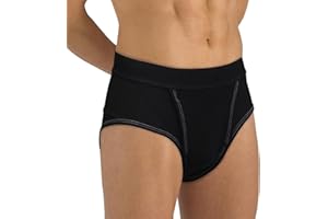 PAVIS Medically Approved Hernia Underwear For Men - Includes x 2 Hernia Pads - Designed to Contain, Support & Reduce Inguinal, Lower Abdominal & Scrotal Hernias (Black, L) Waist 32"