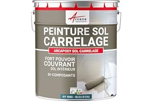 ARCANE INDUSTRIES Pintura para Suelo de Baldosas - Resina epoxi - Arcapoxy - 10 kg (hasta 50 m² en 2 capas) RAL 5021 - Azul de Agua