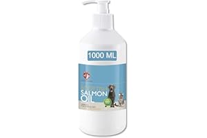 Healthy Hounds PUREST SCOTTISH SALMON OIL for Dogs, Cats, Horses, Pets | 100% Pure Natural Food Grade Fish Oil Supplement | Omega 3 for Skin, Coat, Itchy Dog, Hip Joint, Heart, Brain Health (1000ml)