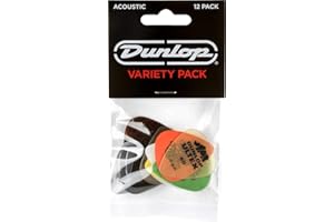 Jim Dunlop PVP112 Acoustic Zestaw Kostek do Gitary, Wielokolorowy, 0.60mm, 0.73mm, 0.88mm