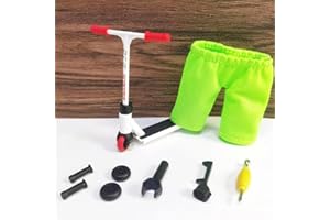 TIXIYU Tech Deck Finger Scooter Set Skate Ramp Pro Tastiera con Mini Scooter Strumenti e Finger Board Accessori Grip, Mini Finger Scooter Interactive Finger Toy Novità Sensory Skateboard Kit - Bianco