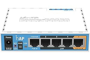 Mikrotik hAP Blanc Connexion Ethernet, supportant l'alimentation via ce port (PoE)