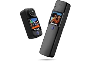 SJCAM Cámara de Acción C300 4K 30fps, 1,33'' Doble Pantalla táctil, Cámara Subacuática Deportiva, 2.4G/5G WiFi para Casco, 6 Axis EIS 98ft/30m Resistente al Agua con Batería Dual