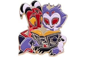 MayDee Helluva Boss Brooch Anime Figure Cosplay Accessories Broche for Fans Helluva Boss Cartoon Metal Badge for Clothes Backpack Decoration