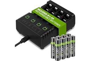 Venom Rechargeable AA Batteries plus Charging Dock - Includes 8 x AA 2100mAh Batteries
