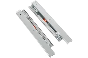 WMLBK Prowadnice podpodłogowe, szyny do szuflad, 1 para prowadnic do szuflad, wysuwana szuflada z pełnym wysuwem, szyny teleskopowe 180 mm do montażu w podłożu (40 cm)