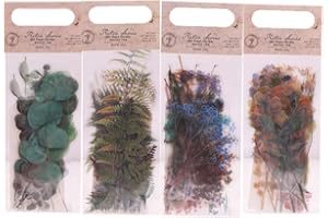 Pegatinas de Scrapbooking, Lychii stickers adhesivas decorativas con patrón de plantas naturales, pegatinas de material PET para computadoras portátiles, diarios, calendarios de álbumes