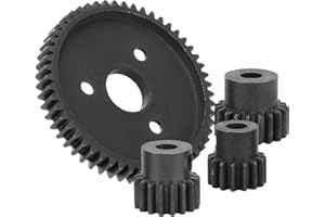 DILWE RC Car Gear Set, 15T/17T/19T Motor Gear RC Car Main Gear RC Accessories Compatible for Traxxas Slash/E-Revo/T-Maxx