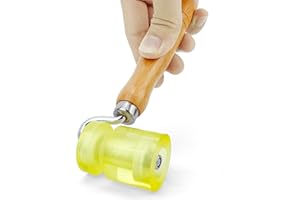 Ewrap 50mm Rubber Wallpaper Roller Edge Seam Roller Flat Pressure Roller Hand Roller Vinyl Roller for Install Wallpaper, Vinyl