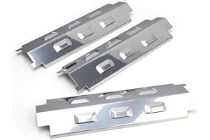 GriHero 37 cm, set di 3 pezzi di ricambio per Enders, Barbecook, Uniflame, Charbroil, Outback, Tarrington House e altri modelli, copertura bruciatore in acciaio inox, per barbecue a gas, 3 pezzi