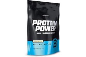 BioTechUSA Protein Power | Wysokobiałkowy, bez cukru, bez laktozy, bez glutenu | Dodatek kreatyny, 1 kg, Wanilia