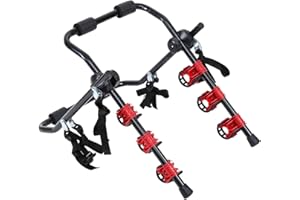 Honhill Universel 3 Porte-vélos à Sangles Voiture Attelage Vélo À hayon Grille Supporter