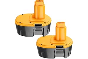 KOCTOTO 2Pack 6000mAh 18V Ni-MH DC9096 Replacement Battery for Dewalt Battery DE9098 DE9503 DE9039 DE9095 DE9096 DW9096 DW9095 DW9098 DC725