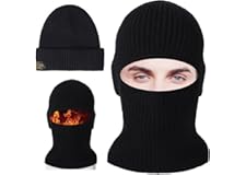 JYZPJ Balaclava Ski Mask Face Mask One Cap for Two Purposes Thermal Balaclava Unisex Beanie Hat Multifunctional for Cycling S