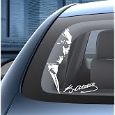 Sticker Usta Atat&uuml;rk Mustafa Kemal ve Imza Sticker 00627 Beyaz 20x15 m