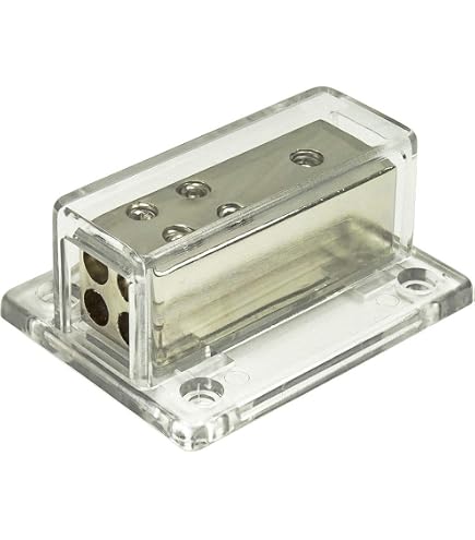 Bloc De Distribution Audio 2 Voies Pour Voiture, Camion, Bateau - Entrée 0GA, Sorties 4GA, Protection Contre Les Surtensions - 2