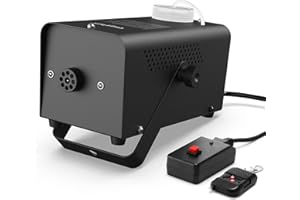 Theefun mini wytwornica mgły na Halloween, 400 W, 2000 cFM z pilotem zdalnego sterowania, maszyna dymna na imprezę DJ, dyskotekę, wesele, Halloween