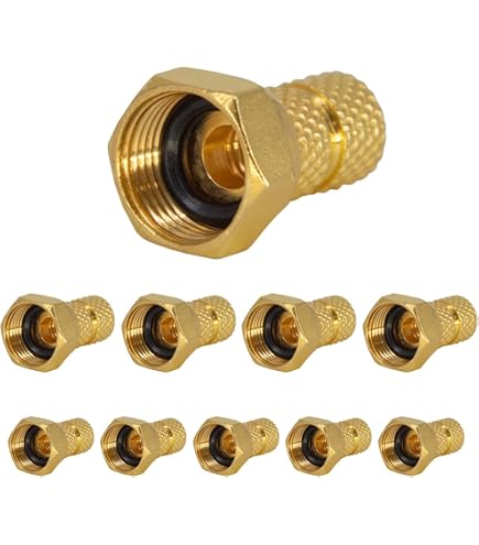Lot De 10 Fiches F Coudées 90° 7,5 Mm - Connecteurs Rapides Pour Câble Antenne Satellite