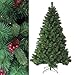 Produktbild RS Trade® 270 cm ca. 1900 Spitzen Dekorierter, EXKLUSIVER künstlicher Weihnachtsbaum der Spitzenklasse mit roten Beeren und Tannenzapfen, ( schwer Entflammbar ), HXT 1302