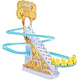 Okean® Duck Track Toys for Kids - Small Ducks Stair Climbing Toys for Kids, Escalator Toy with Lights and Music - 3 Duck Included (Duck Track)