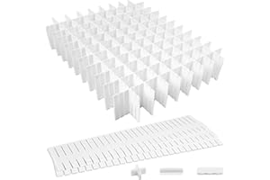 HOTUT Przegródka do szuflad, 18 szt organizer do szuflad, plastikowy system separacji szuflad, przegródka do szuflad na bieliznę, skarpetki, kosmetyki, artykuły biurowe, przechowywanie w kuchni