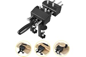 NS Juvyig Imadło stołowe lub imadło stołowe – uniwersalne imadło zaciskowe, przenośne imadło podstawowe, regulowane narzędzie do stołu warsztatowego, obróbki drewna (czarne)