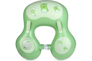 Alaoo Salvagente Neonato, Adatto per bambini da 1 a 3 anni, Premi l'anello gonfiabile per il nuoto, Anelli da Nuoto per Festa in Piscina Estiva(Pterosauro Verde)