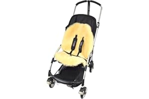 HAPPY FROG 2011 SHEEPSKIN BUGGY PUSHCHAIR PRAM CAR SEAT LINER MAT 100% NATURAL MODERN 5 cm Fur