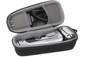 co2CREA Voyage Stockage Porter Étui Housse pour Braun Series 5 7 9 790cc-4 7898cc 720-6 9296cc 9090cc 9240s 9050cc 5090cc 5020s Rasoir Électrique Technologie Wet&Dry et Système pour Adaptaeur CA