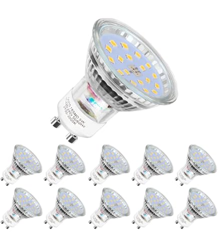 Lot De 10 Ampoules LED GU10 4W Équivalent 50W Blanc Lumière Jour 6500K Angle 120 91811763