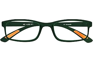 Amazotti Milano Green Trendy Reading Glasses +1.75 | Stylish Glasses for Men & Women | Lightweight, Durable, Flexible Eye Glasses for Reading, Computer, and Screen Use