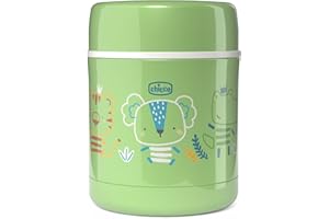 Chicco Thermobehälter für Lebensmittel, Thermo-Babynahrungsgeschirr, hält die Temperatur bis zu 6 Stunden, für warme und kalte Lebensmittel, Baby-Nahrungsbehälter, Edelstahl, 300 ml, 6 Monate +