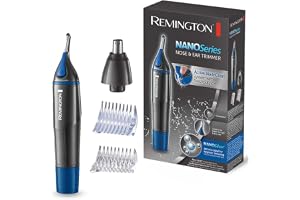 Remington NE3850 Nano-serien [antimikrobiell] nästrimmer (dubbelsidigt roterande huvud, ögonbrynskam, enkel och snabb rengöring), förpackningen kan variera