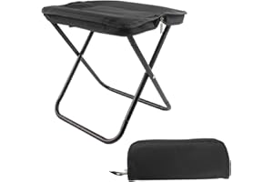 VinBee Foldable Stool - 33*27*33cm Folding Camping Stool for Picnics, Fishing, Camp Traveling, Hiking, Beach Garden, BBQ,Collapsible with Carry Bag Canvas Camping Stool Adults Portable Lightweight