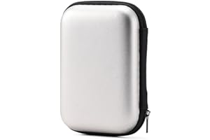 TQPUWT Hard Drive Case, 2.5 Inch Shockproof and Waterproof Hard Drive Bag, EVA External Hard Drive Case, Multi-Function Storage Carrying Universal Travel Case for Small Electronics, Color - White