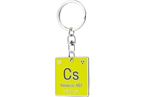 Radiacode Funny Physics Gifts for Enthusiasts and Nuclear Nerds Glow in the Dark Keychain Science Accessories Cesium137, verde, Talla única
