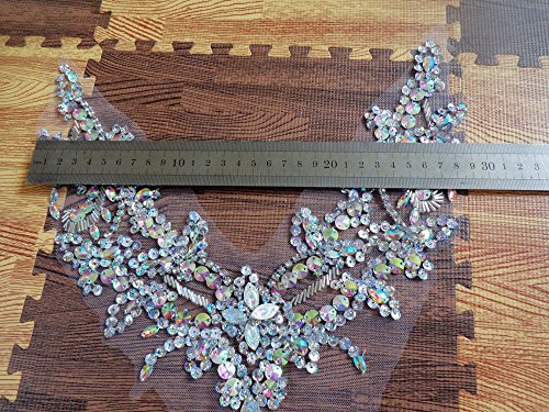 Pure Hand Made klar ab FARBE Sew auf Strass Applikation Kristalle Patches 29�… - 4