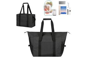 Fhioevt Kühltasche, faltbar, 20 l, Kühltasche, weich, isoliert, Picknicktasche, tragbar, Kühltasche, Lunchtasche, große Kapazität, für Mittagessen, Arbeit, Schule, Strand