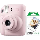 Instax mini 12 Pembe Fotoğraf Makinesi ve 10'lu mini Film