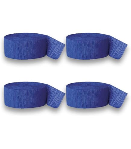 20 Rollen Krepppapier-Luftschlangen – Dunkelblau, 3,5cm X 10m Für Partydeko