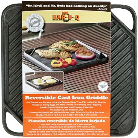 Mr.BarBQ 08102X Reversible Griddle, Cast Iron
