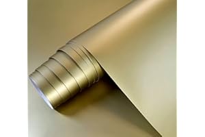 GOYAPRINT Vinilo Adhesivo Oro Metalizado 60x300 cm Para Muebles Cocina Paredes Ventanas Manualidades Papel Adhesivo Decorativo (60x300 cm, Oro)