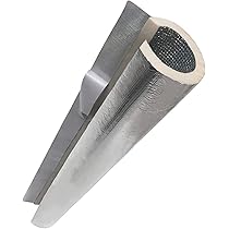 Isolante Termico Per Tubi In Lana Di Roccia Con Alluminio - Guaina Coibentante Per Tubature Esterne, Vari Diametri Da 22mm A 114mm - Foto 2