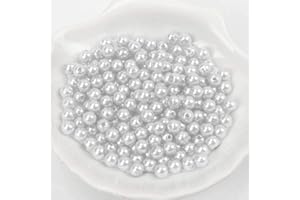 KOPPER-24 (3mm / Weiß) Perlen/Bastelperlen - 30 Farben mit Loch zum basteln Traumfänger Wachsperlen Kreuz Zubehör Deko Mix Set groß und klein fädeln Armband Schlüsselanhänger Acryl bunt Schmuck