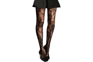 Simply Joshimo Womens Black Patterned Fishnet Net Tights/Ladies Fashion Pattern Pantyhose (Striped)