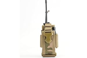 VIPERADE Sac pour Talkie-walkie, Support Radio Molle, étui Radio réglable pour Gilet, Support pour Talkie-walkie, étui Radio pour Ceinture, Pochette Radio multifonctionnelle – Camouflage MC
