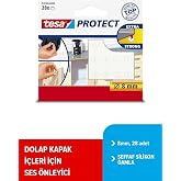 Tesa Protect Sessiz / Kaydırmaz Yuvarlak Pedler, 8mm, Şeffaf