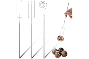 EUIOOVM lot de 3 Fourchettes à Chocolat, Fourchettes à Fondue en Acier Inoxydable, Couverts À Fondue en Acier Inoxydable, Fourchette Chocolat pour le Fromage, le Chocolat, la Viande de Marshmallows