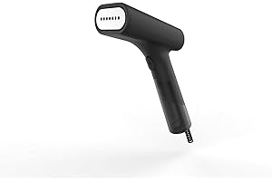 SteamOne DTC75B Stiro Verticale Portatile, Piastra in Acciaio Inox, 1600 W, Serbatoio 75 ml, Pronto in 35 Secondi, Getto Vapore 25g/min. Colore Nero, 1600W