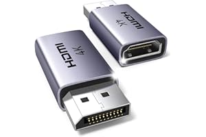 UGREEN 4K Displayport auf HDMI Adapter 2 Stücke, Unidirektional DP auf HDMI 4K@30Hz/2K@60Hz/1080P@120Hz, Adapter Displayport auf HDMI Kompatibel mit HP, Dell, Projector, Monitor, AMD, GPU, NVIDIA